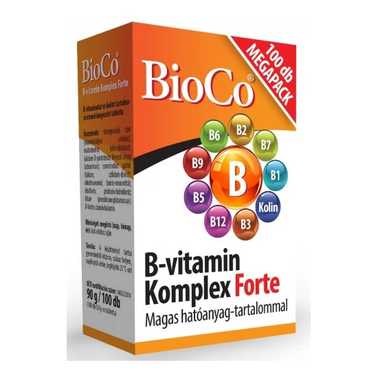 BioCo B-vitamin Komplex Forte, 100 db tabletta