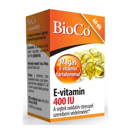 BioCo E-vitamin 400 IU, 60 db tabletta