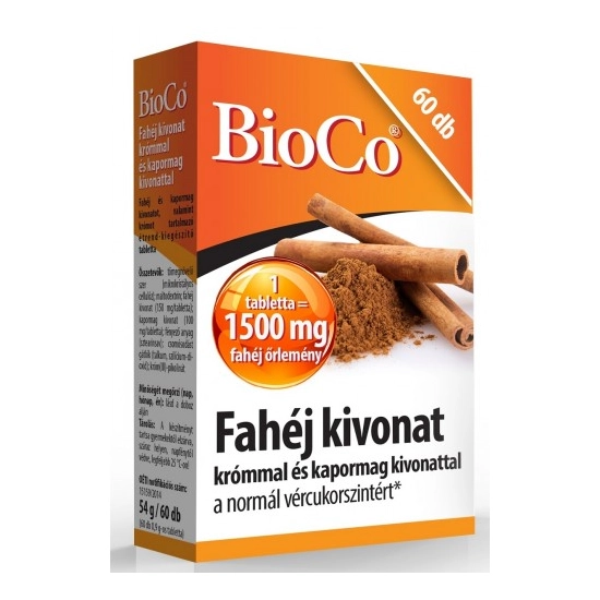 BioCo Fahéj kivonat, 60 db tabletta