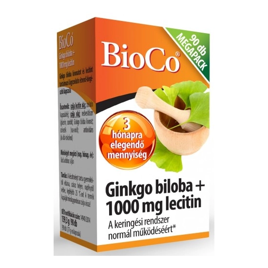 BioCo Ginkgo Biloba + Lecitin 1000mg Megapack, 90 db kapszula