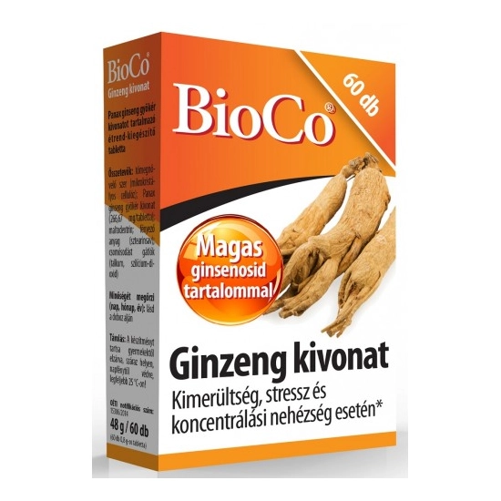 BioCo Ginzeng kivonat tabletta, 60 db