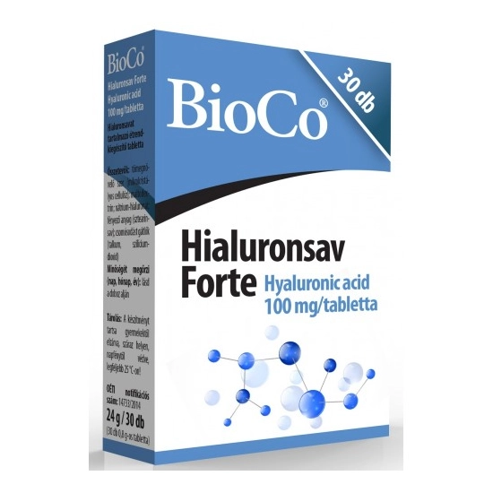 BioCo Hialuronsav Forte tabletta, 30 db