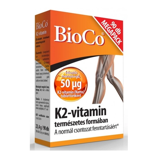 BioCo K2-vitamin 50 µg, 90 db tabletta