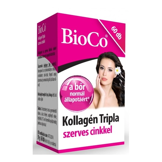 BioCo Kollagén Tripla szerves cinkkel, 60 db tabletta