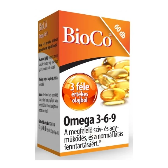 BioCo Omega 3-6-9 kapszula, 60 db