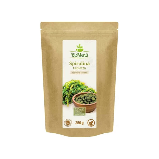 Biomenü bio spirulina tabletta /kb.500 db 250 g