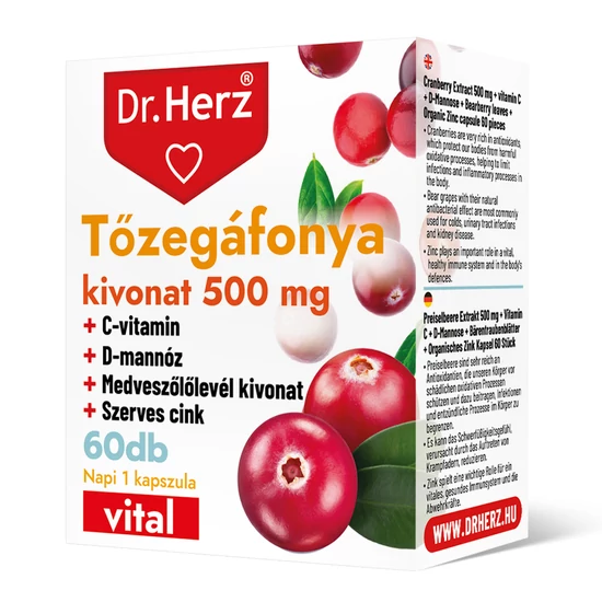 Dr. Herz Tőzegáfonya kivonat 500 mg 60 db kapszula