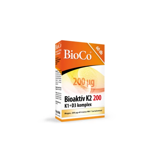 Bioco Bioaktív K2 200 K1-D3 Vitamin, 60 db