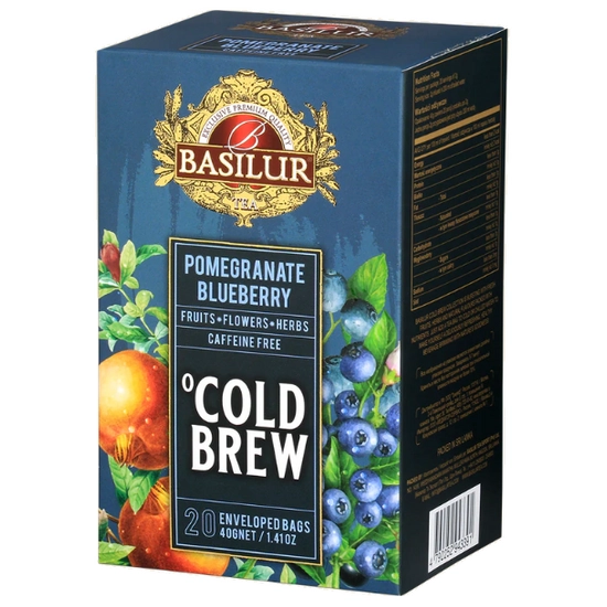 Basilur Cold Brew Gránátalma-Áfonya Tea, 20 filter