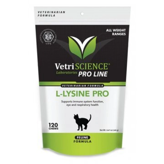 Vetri L-Lysine Pro, L-Lizin Immunerősítő rágótabletta macskáknak Dmg-vel, 120 db