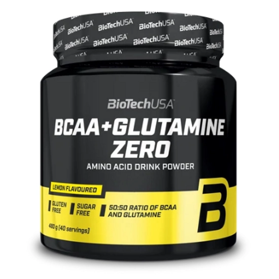 BioTech BCAA + Glutamine Zero 480g citrom