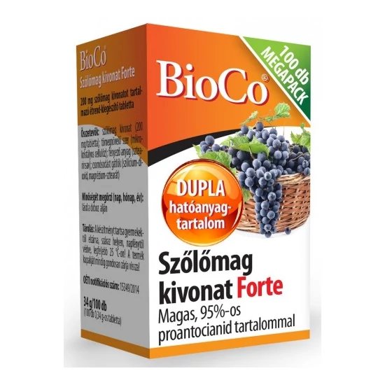 BioCo Szőlőmag kivonat Forte MEGAPACK, 100 db tabletta