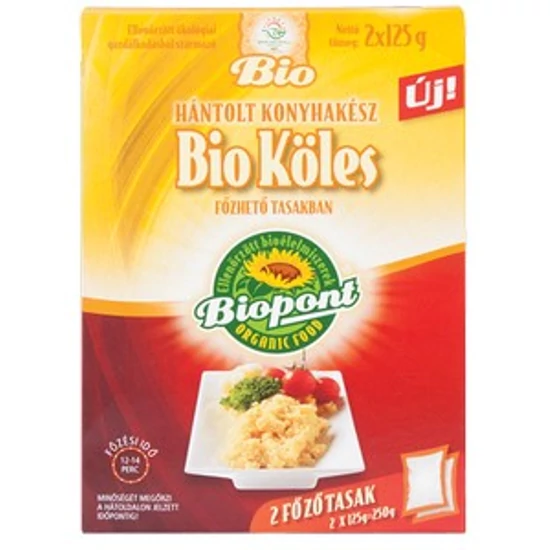 Biopont bio köles, hántolt, konyhakész, 2 x 125 g