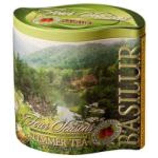 Basilur Four Season Summer tea, Nyári zöld tea fém díszdobozban, 100g - 71207