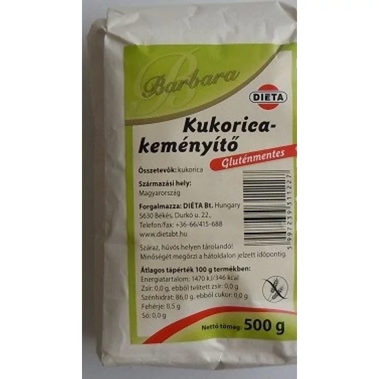 Barbara Gluténmentes Kukoricakeményítő 500 g