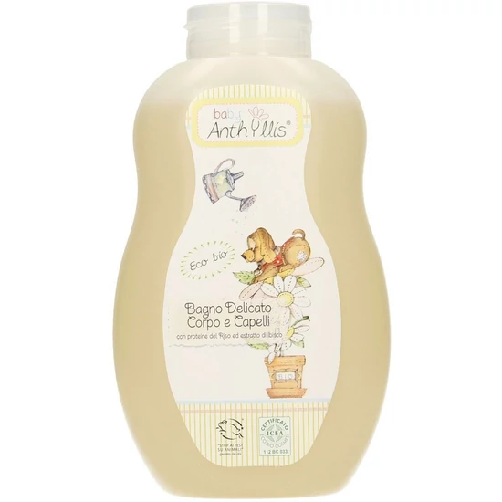 Anthyllis Baby Bio Kíméletes Babafürdető és -sampon 400 ml