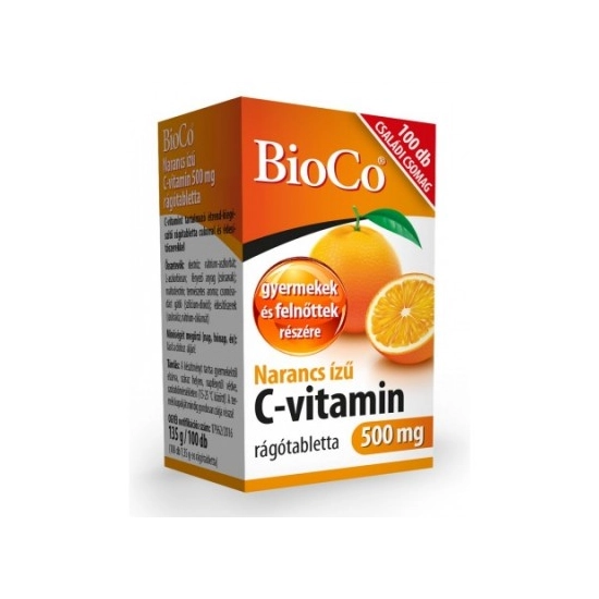 Bioco C-vitamin rágótabletta narancsos 100db