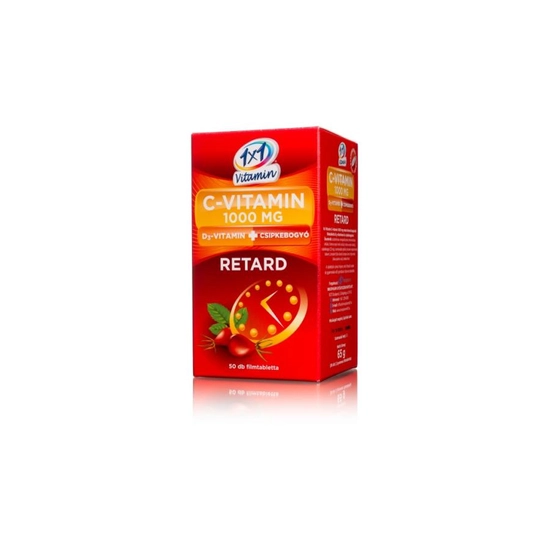 1x1 Vitaday Retard C-vitamin 1000 mg + D3 + csipkebogyó tabletta – 50 db