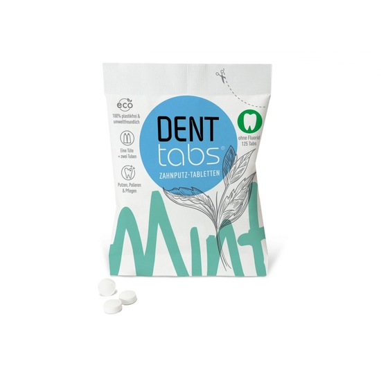 Denttabs fogtisztító tabletta, fluoridmentes, 125db