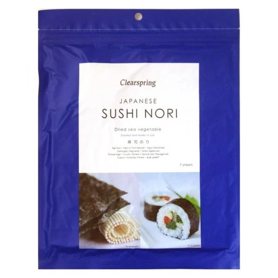 Clearspring Sushi Nori pirított algalap, 7 db