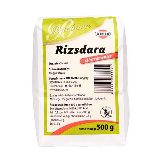 Barbara Gluténmentes Rizsdara 500 g