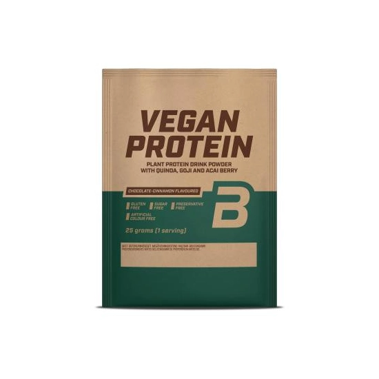Biotech Vegan Protein, csokoládé-fahéj ízben, 25g