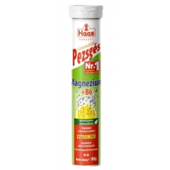 Haas pezsgőtabletta - Magnézium + B6, 20 db