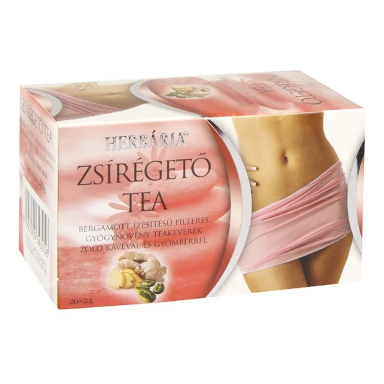 Herbária Zsírégető tea – bergamott, zöld kávé, gyömbér, 20 filter