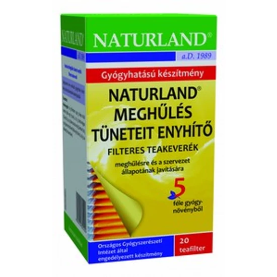 Naturland Meghűlés tüneteit enyhítő teakeverék filteres, 20x1,8g