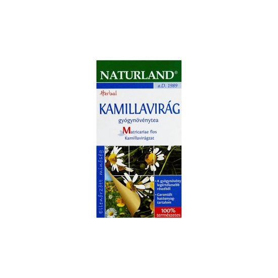 Naturland Kamillavirág gyógynövénytea, 20 x 1,4 g filter