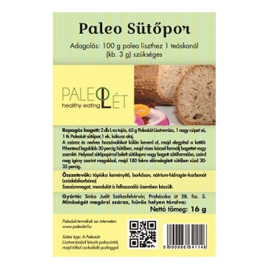 PaleoLét Paleo sütőpor, 16 g