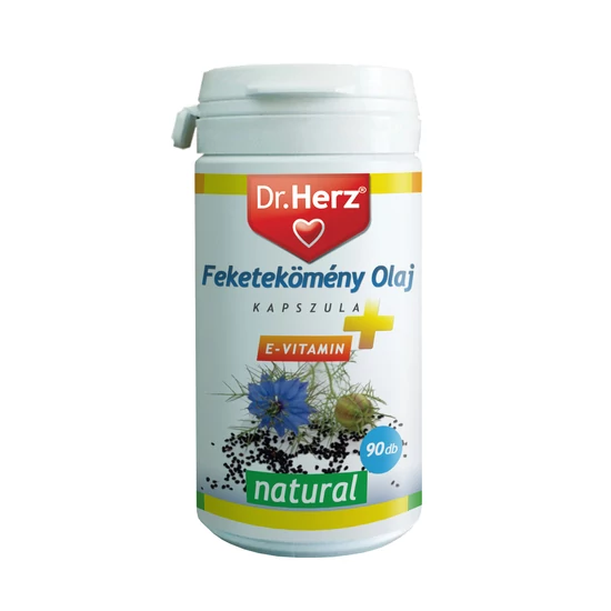 Dr. Herz feketekömény olaj 500 mg + E-vitamin kapszula, 90 db