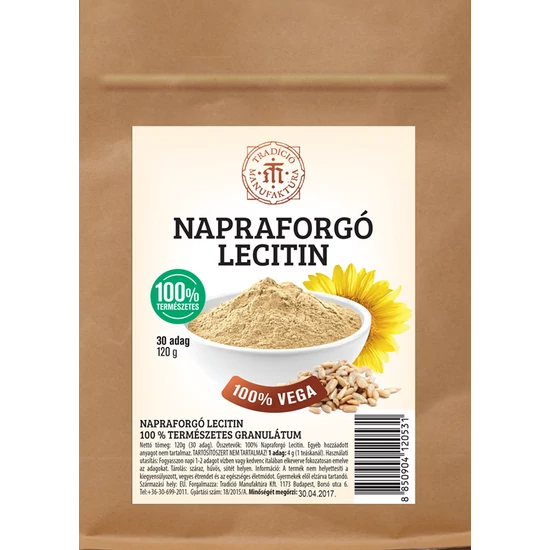 Tradíció Manufaktúra napraforgó lecitin, 120 g