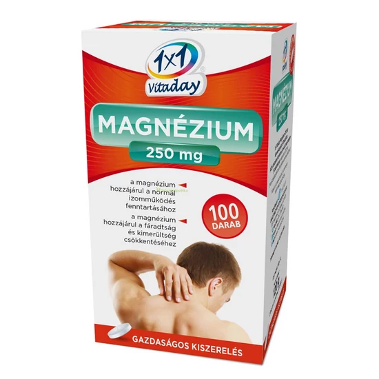 1x1 Vitaday Magnézium 250 mg, 100 db filmtabletta