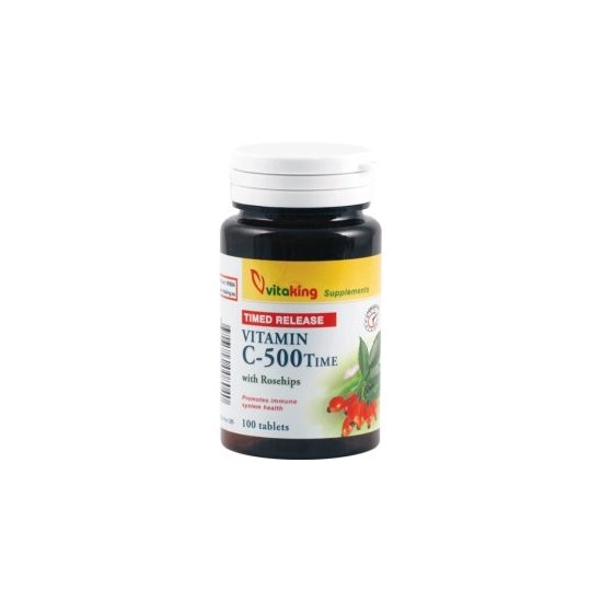 Vitaking 500 mg TR C-vitamint és csipkebogyót tartalmazó tabletta, 100 db
