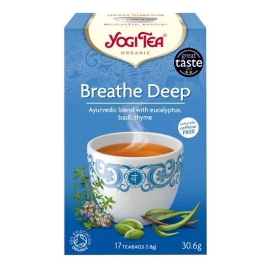 Yogi Bio Mély lélegzet tea, BREATHE DEEP, 17 filter