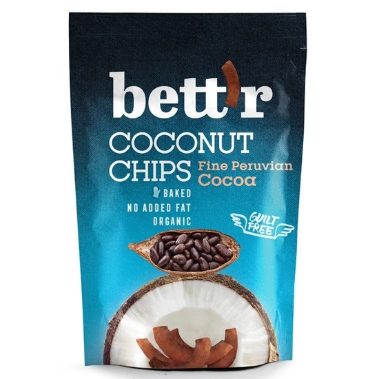 Bett'R Bio Kókusz Chips Kakaós, 70 g