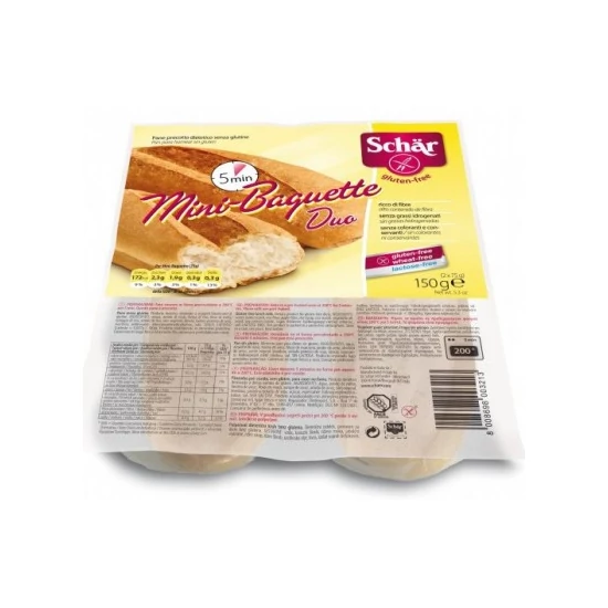 Schar Gluténmentes Mini Bagett Elősütött 2x75g 150 g