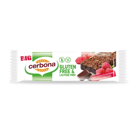 Cerbona Szelet Gluténmentes étcsokis-málnás 35 g