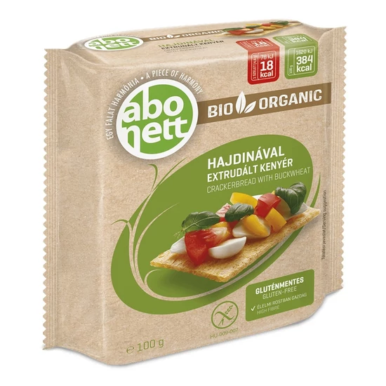 Abonett extrudált bio kenyér hajdinával gluténmentes, 100 g