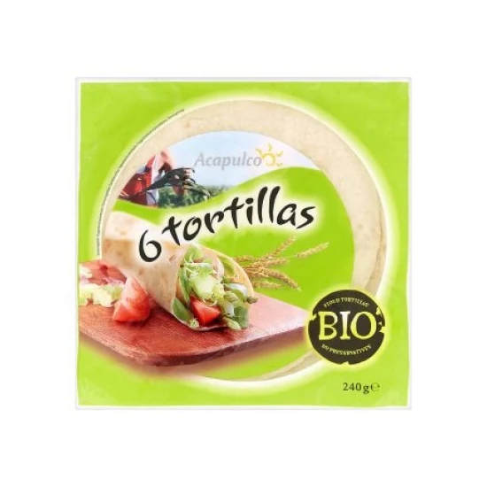 Acapulco bio tortilla lágy, 240 g