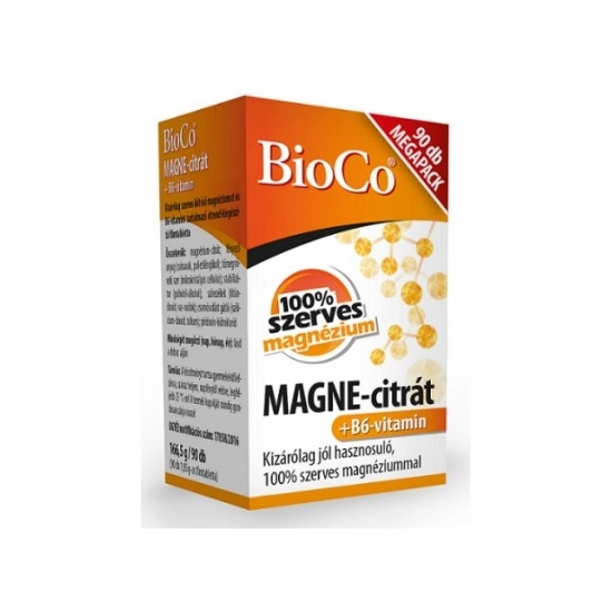 Bioco magne-citrát + b6 vitamin megapack, 90 db
