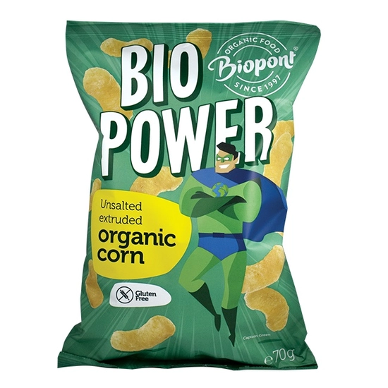 Biopont bio power extrudált kukorica sótlan gluténmentes, 70 g
