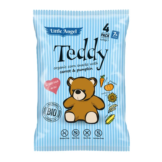 Biopont bio kukoricasnack teddy, 4X15 g