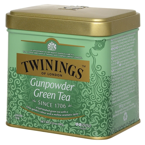 Twinings gunpowder zöld tea fémdobozos, 100 g