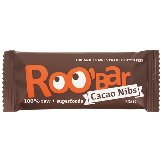 Roobar bio gyümölcsszelet mandula-kakaó, 30 g