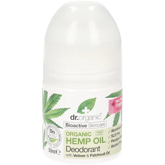 Dr.organic bio kendermag golyó deo, 50 ml