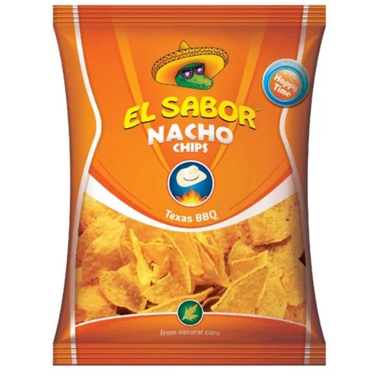 El sabor big nacho chips gluténmentes texas bbq 225 g