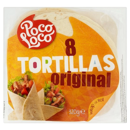 Poco loco 8 tortilla búzalisztből, 320 g
