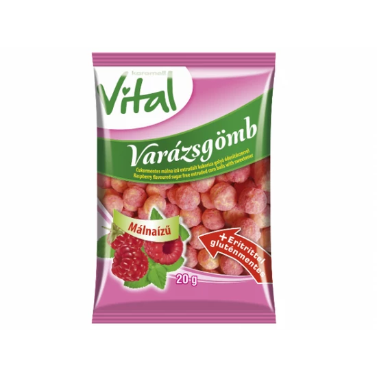 Karamell vital varázsgömb málnás, 20 g